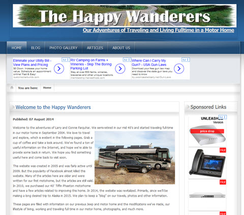 Happy Wanderers Website